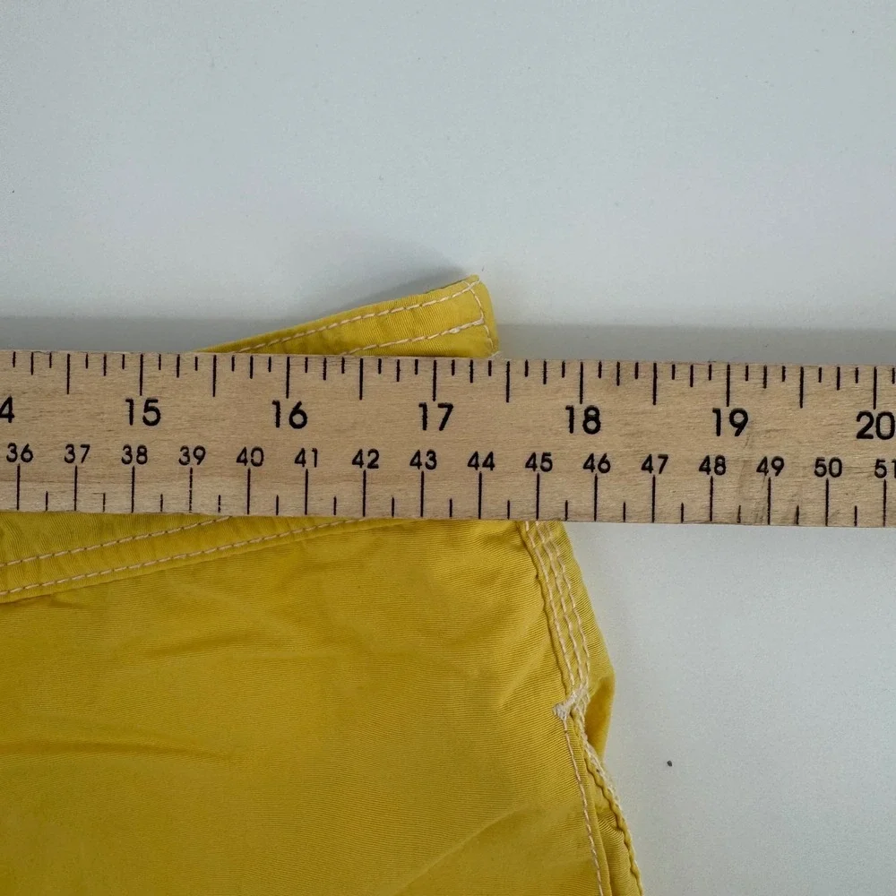 Polo Ralph Lauren Swim Trunks Men L Yellow Cargo Pocket Mesh Lined Nylon